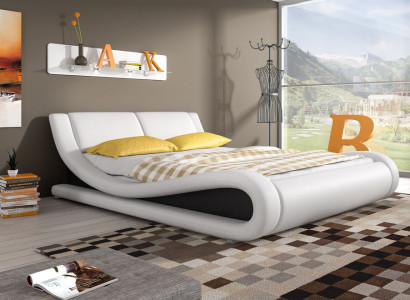 Upholstered bed Beds Bed Upholstery Imitation leather Designer Hotel Double Luxury Design